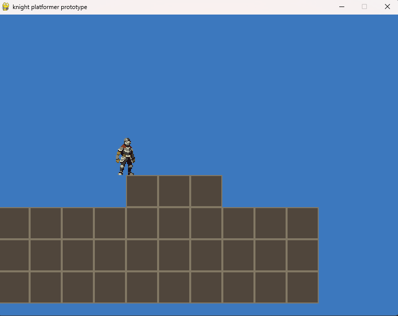 Knight platformer screenshot with an interactive portfolio hub overlay